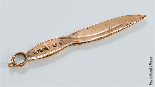 Bronzenes Erntemesser Vollgriffmesser - Replik von Trommer Archaeotechnik